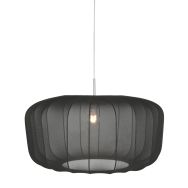 Hanglamp Vela Lino 4473ST staal met zwarte textiel kap Ø60 cm