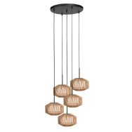 Suspension 5 lumières Ropex 4525ZW - lampe à corde ludique pour mezzanine