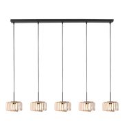 5-Lampe suspendue Breeza-Beach 4527ZW noir abat-jour en bambou Ø20 cm