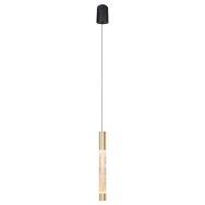 Suspension Alisio 4577ME 1-lampe en verre luxe en laiton