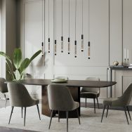 Ceiling lamp Alisio 4581ZW 8-light luxury glass in black