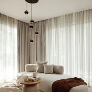 Belluno 4585ZW – 5-light round pendant lamp with cable lift