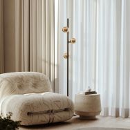 Belluno 4590ME – Brass floor lamp 3-light dimmable