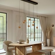Belluno 4592ME – 8-light pendant lamp with cable lift