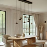 Belluno 4592ZW – 8-light bar pendant lamp with cable lift