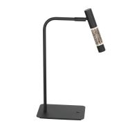 Alisio 4593ZW table lamp 1-light luxury glass in black with push dimmer