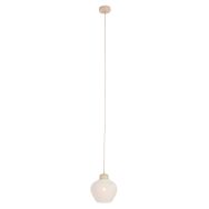 Travino 4598CR hanglamp – linnen & travertin in natuurlijke stijl