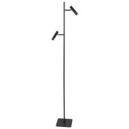 Stehlampe Volari 4711ZW schwarze 2-flammige Leselampe mit dimmbaren Warm-LED
