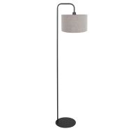 Floor lamp Stang 4779ZW black with coarse grey linen shade