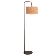 Floor lamp Stang 4783BR, bronze-colored floor lamp with cork shade