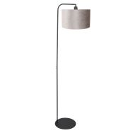 Floor lamp Stang 4792ZW with gray velvet shade