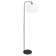 Vloerlamp Stang 4794ZW met grof wit linnen kap