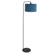 Stehlampe Stang 4797ZW mit blauer Velours-Schirm