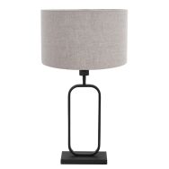 Tischlampe Stang 4810ZW mit grauem Leinen-Schirm für Stimmungslicht