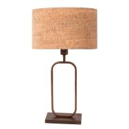 Lampe de table Stang 4813BR avec abat-jour en structure de liège pour lumière d'ambiance