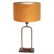 Lampe de table Stang 4815BR avec abat-jour en velours doré pour lumière d'ambiance