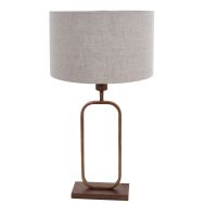 Lampe de table Stang 4817BR avec abat-jour en lin gris pour lumière d'ambiance