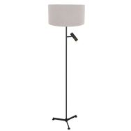 Stehlampe Stang 4837ZW mit Leselicht und grauem Schirm