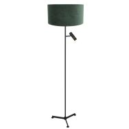 Bodenlampe Stang 4838ZW mit Leselicht und grünem Velours-Schirm