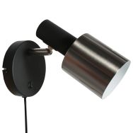 Wandlampe Fjorgard 4848ZW - schwarze Wandlampe aus robustem Metall