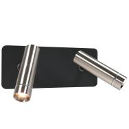 Wandlampe Lumo 4851ST - 2 flammige Spot mit robusten Stahlakzenten