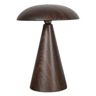 Tafellamp Mush 4856NO donker noten en oplaadbaar met magnetische kap