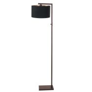 Cacao Stehlampe Stang 4875CA mit Schalter und schwarzem Leinen-Schirm