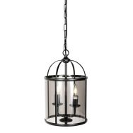 P pendant lamp Pimpernel 5971ZW black with smoked glass Ø23 cm