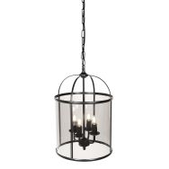 Pendant lamp Pimpernel 5972ZW black with smoked glass Ø25 cm