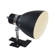 Knijpspot Spring 6827ZW zwart met E27 fitting en snoerschakelaar - Zwart - Elektronica, Kunststof, Metaal - Steinhauer