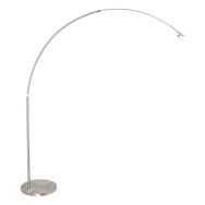 Staal kleurige vloerlamp / booglamp Sparkled Light 7268ST zonder kap - Staal - Elektronica, Kunststof, Metaal - Steinhauer