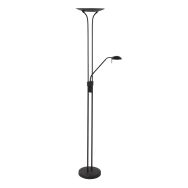 Vloerlamp Biron 7500ZW Zwart met twee dimmers 2700 Kelvin - Zwart - Elektronica, Glas, Metaal - Steinhauer