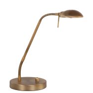Bronskleurige tafellamp Biron 1 lichts 7502BR met draai dimmer 2700 Kelvin - Brons - Elektronica, Glas, Metaal - Steinhauer