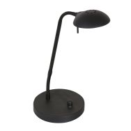 Zwarte tafellamp Biron 1 lichts 7502ZW met draai dimmer 2700 Kelvin - Zwart - Elektronica, Glas, Metaal - Steinhauer (foto 4)
