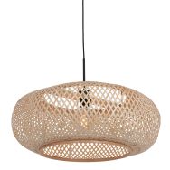 Hanglamp Maze 7505ZW – Beige bamboe lamp met rustige uitstraling - Beige - Bamboe, Hout, Metaal - Steinhauer