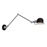 Wandlamp Davin 7656ZW Zwart met kleine fitting E14 - Zwart - Elektronica, Kunststof, Metaal - Steinhauer