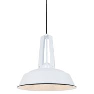 Hanglamp Eden 7704W Wit rond 42cm E27 fitting - Wit - Elektronica, Kunststof, Metaal - Steinhauer