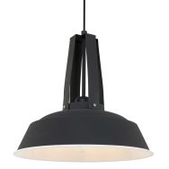 Zwarte hanglamp Eden 7704ZW E27 fitting - Zwart - Elektronica, Kunststof, Metaal - Steinhauer