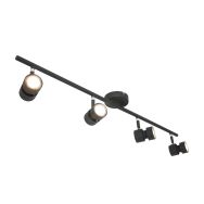 Spot plafonnier 4 lumières Natasja 7904ZW Noir – avec ampoules incluses