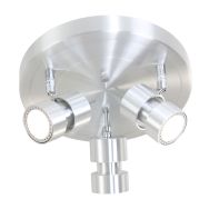 Spot plafonnier rond 3 lumières Natasja 7905ST Acier – avec ampoules incluses