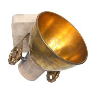 Plafondlamp Gearwood 7968BR Brons E27 fitting - Brons - Hout, Metaal - Steinhauer