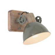 Plafondlamp Gearwood 7968G Groen E27 fitting - Groen - Hout, Metaal - Steinhauer