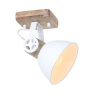 Plafondlamp Gearwood 7968W Wit E27 fitting - Hout - Hout, Metaal - Steinhauer