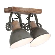 Plafondlamp Gearwood 7969G Groen E27 fittingen - Groen - Hout, Metaal - Steinhauer (foto 2)