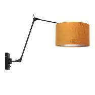 Wandlamp Prestige Chic 8123ZW met goude velours kap - Goud - Elektronica, Kunststof, Metaal, Velours stof - Steinhauer