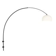 Boog wandlamp Sparkled Light 8195ZW zwart met witte kunststof bol kap - Zwart - Elektronica, Kunststof, Metaal - Steinhauer