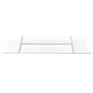 Plaque de plafond rectangulaire Mountline I15529S RAL9003 blanche 100 x 25 x 2,5 cm avec support de suspension