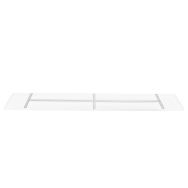 Plaque de plafond rectangulaire Mountline I15531S RAL9003 blanche 170 x 25 x 2,5 cm avec support de suspension