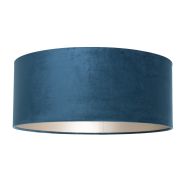 Blauw Velours Lampenkap K1066ZS ⌀50cm met E27 support. - Blauw - Textiel - Steinhauer