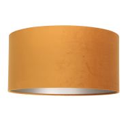 Goud/geel velours lampenkap K1068KS ⌀40cm met E27 support. - Geelgoud - Textiel - Steinhauer